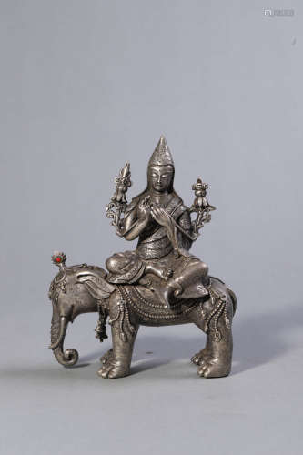 Silver Made Figure of Tsong-Kha-Pa