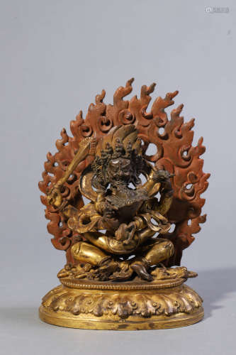 Gilt Bronze Figure of Mandkesvara