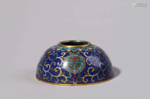 Cloisonne Enamel Lotus Water Pot