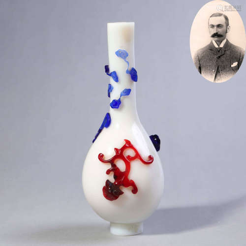 Tricolor Glass Bottle Vase