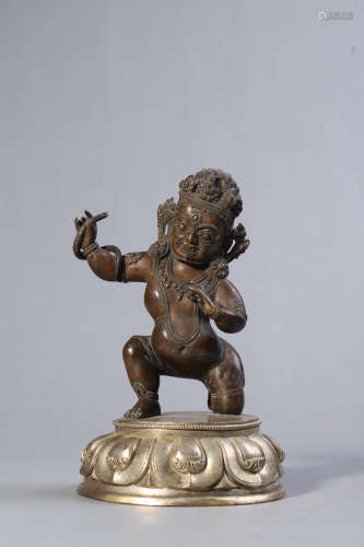 Gilt Bronze Figure of Mahasiddhas