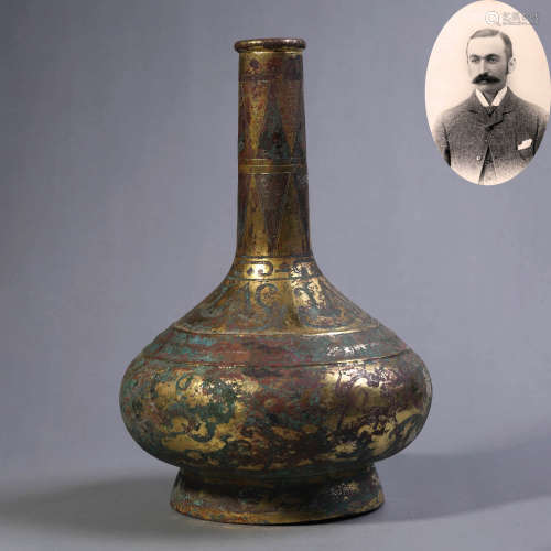 Gilt Bronze Bottle Vase
