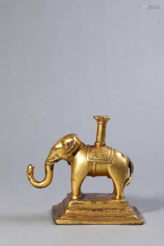 Gilt Bronze Elephant-Form Ornament