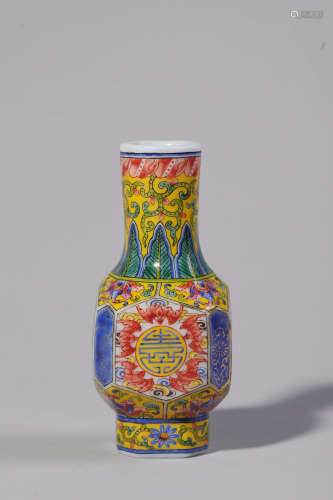 Enamel Bronze Longevity Vase