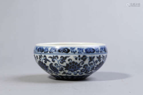Blue and White Lotus Alms Bowl