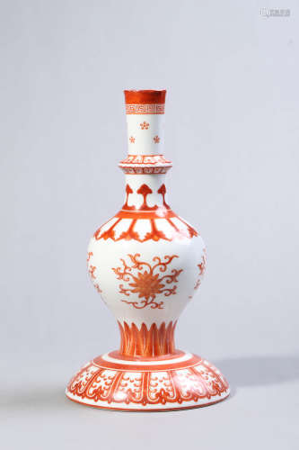 Iron-Red Glaze Buddhist Vase