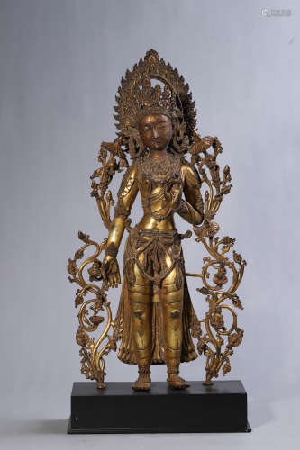 Gilt Bronze Figure of Tara