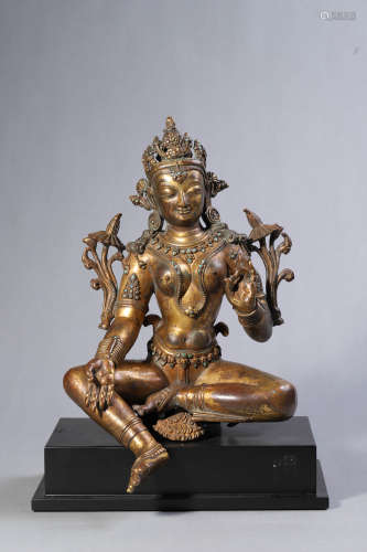 Gilt Bronze Figure of Tara