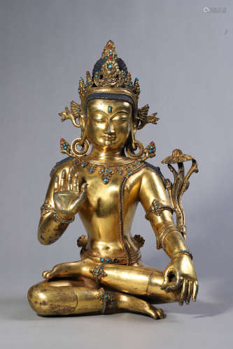 Gilt Bronze Figure of Tara