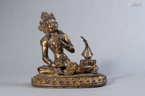 Gilt Bronze Figure of Guardian