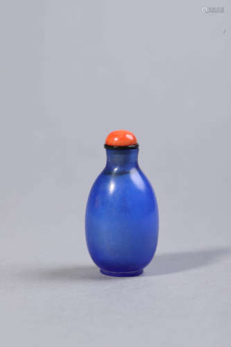 Blue Glass Snuff Bottle