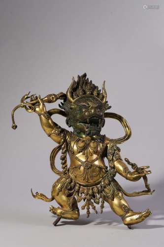 Gilt Bronze Figure of Yamantaka