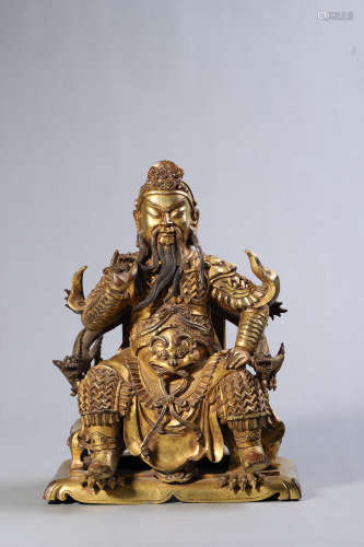 Gilt Bronze Figure of Guan’Gong