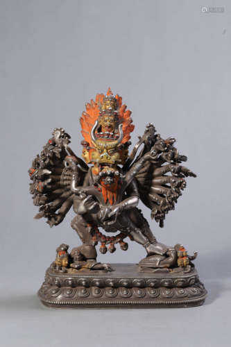 Silver Made Figure of Yamantaka