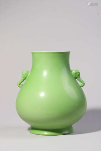 Green Glaze Elephant-Eared Zun