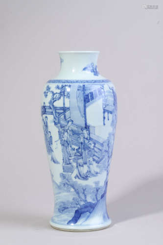 Blue and White Figure Guanyin-Form Vase
