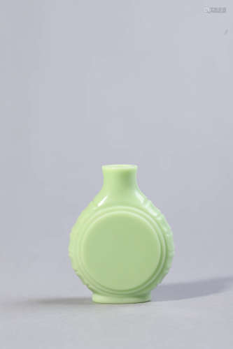 Turquoise Glass Bamboo-Form Snuff Bottle