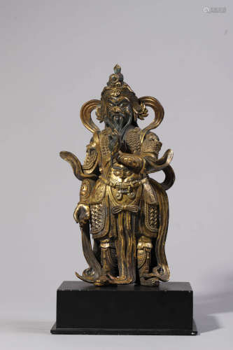Gilt Bronze Figure of Guan'Gong