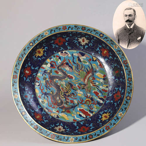 Cloisonne Enamel Floral Plate