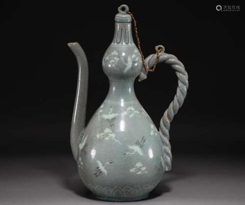 Ancient Korean celadon wine pot