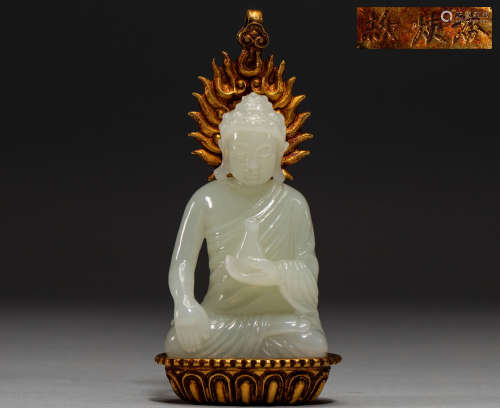Hetian Jade Buddha pendant from Liao Dynasty, China