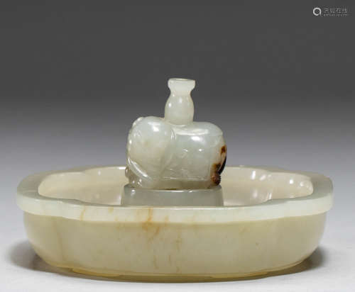 Jade incense inserts in Hetian of the Qing Dynasty