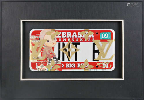 Death NYC   JNT B Original License plate 综合材料