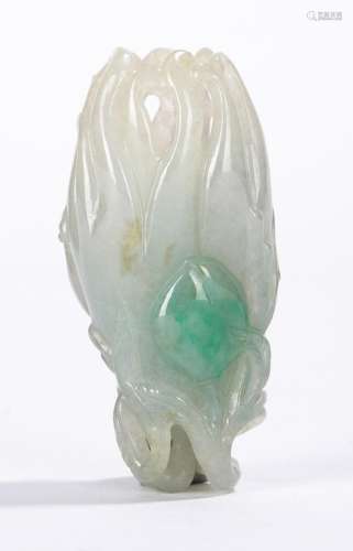 Chinese Green and White Jadeite Finger Citron