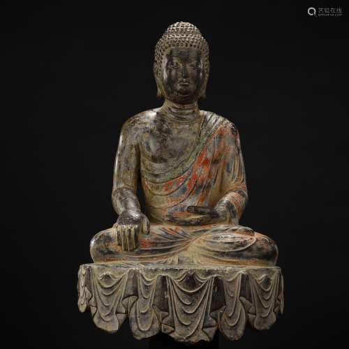 Ancient bluestone Buddha statues