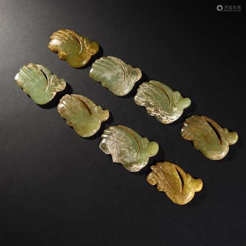 Ancient jade green jade ornaments