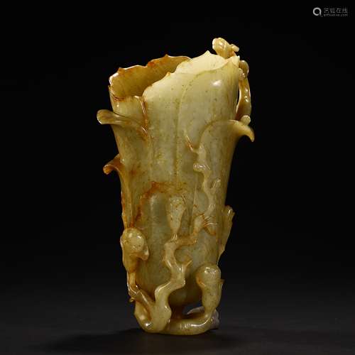 Ancient jade pattern brush holder