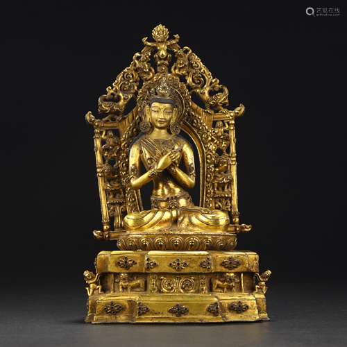 Ancient Bronze gilded Buddha statues