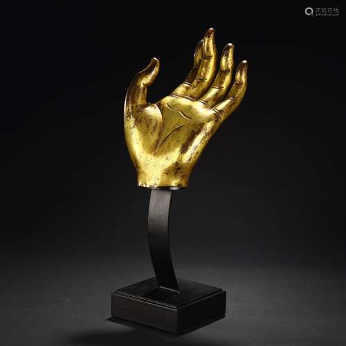 Ancient bronze gilded Buddha's-hand