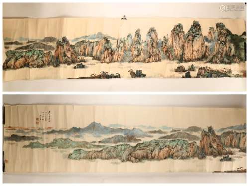 ATTRIBUTED AND SIGNED ZHANG DAQIAN (1899-1983). A INK AND CO...