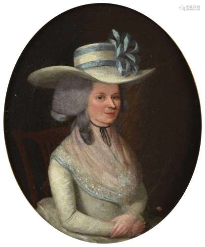 British School (18th/19th century) Portrait of an elegant la...