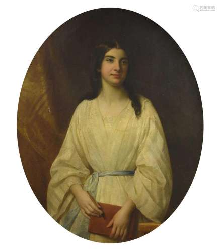 ^ A Capala (19th century) Italian Portrait of Augusta Gordon...