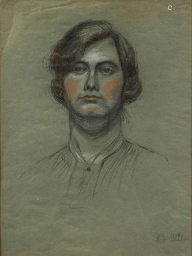 Harry Epworth Allen RBA, PS (1894-1958)Portrait of a lady, h...