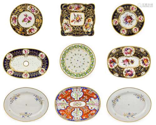 An English Porcelain Meat Platter, possibly Coalport, circa ...