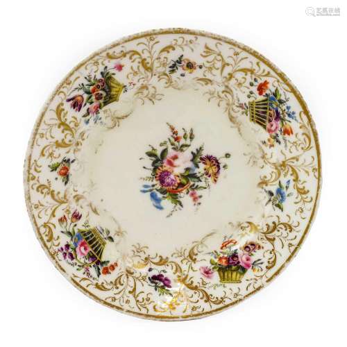 A Nantgarw Porcelain Dessert Plate, circa 1820, painted in L...