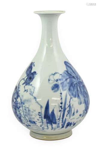 A Chinese Porcelain Pear-Shaped Vase, 20th century, painted ...