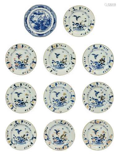 A Set of Ten Chinese Porcelain Nanking Cargo Plates, circa 1...