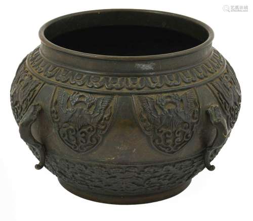 A Chinese Bronze Bowl, in Archaic style, of ovoid form with ...