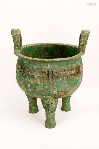 A BRONZE DING. WESTERN ZHOU DYNASTY PERIOD STYLE.J108.