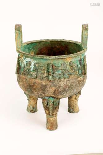 A BRONZE DING. WESTERN ZHOU DYNASTY PERIOD STYLE.J109.