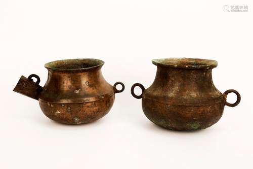 (2) A PAIR OF BRONZE FU.WARRING STATES PERIOD STYLE.J110.