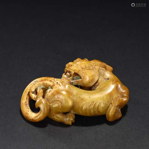 Ancient jade dragon paperweight