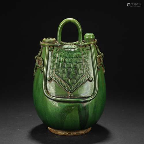 Han green glaze inlaid pot