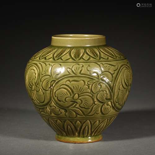 Yaozhou kiln carved pot