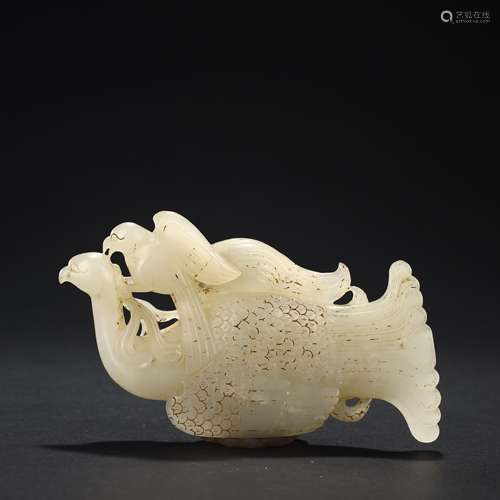 Ancient jade-made phoenix birds