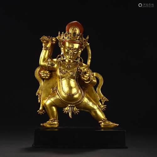 Ancient copper-gilded Dharma